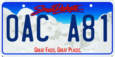 SD license plate 0ACA81