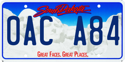 SD license plate 0ACA84