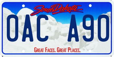 SD license plate 0ACA90