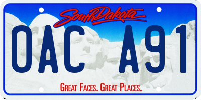 SD license plate 0ACA91