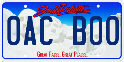 SD license plate 0ACB00