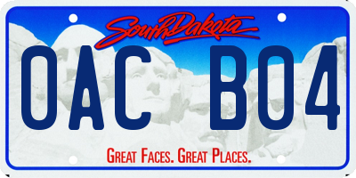 SD license plate 0ACB04