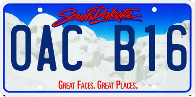 SD license plate 0ACB16