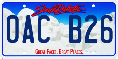 SD license plate 0ACB26