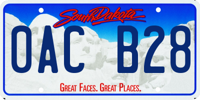 SD license plate 0ACB28