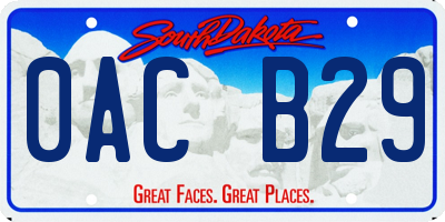 SD license plate 0ACB29