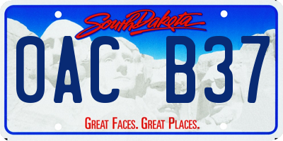 SD license plate 0ACB37