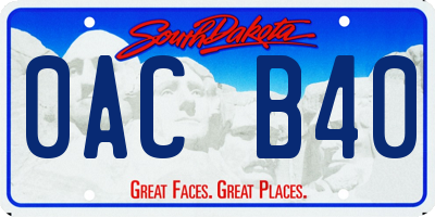 SD license plate 0ACB40