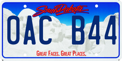 SD license plate 0ACB44