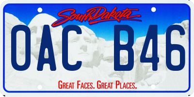 SD license plate 0ACB46