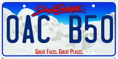 SD license plate 0ACB50