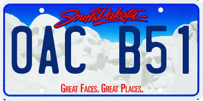 SD license plate 0ACB51