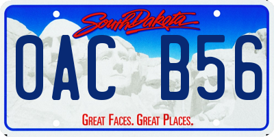 SD license plate 0ACB56