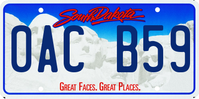 SD license plate 0ACB59