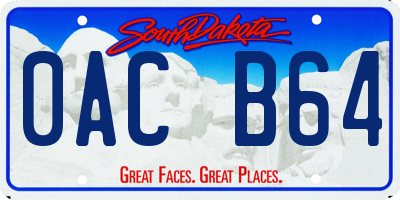 SD license plate 0ACB64