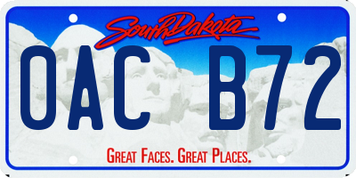 SD license plate 0ACB72