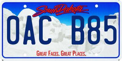 SD license plate 0ACB85