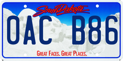 SD license plate 0ACB86