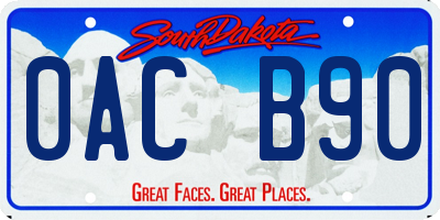 SD license plate 0ACB90