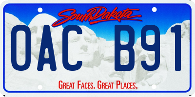 SD license plate 0ACB91