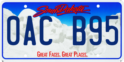 SD license plate 0ACB95