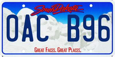 SD license plate 0ACB96