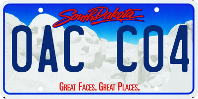 SD license plate 0ACC04