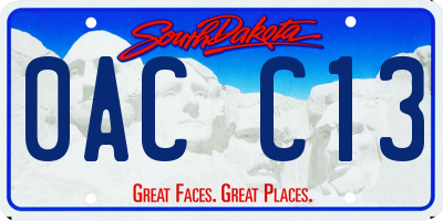 SD license plate 0ACC13