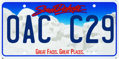 SD license plate 0ACC29