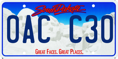 SD license plate 0ACC30