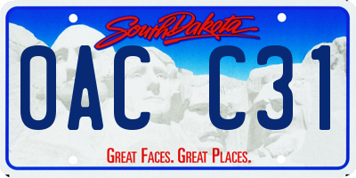 SD license plate 0ACC31