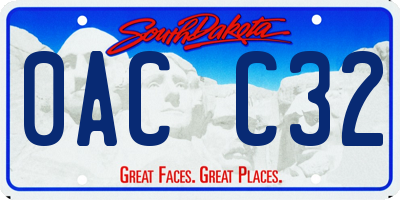 SD license plate 0ACC32