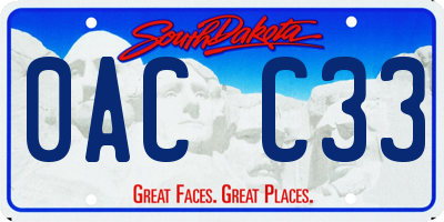 SD license plate 0ACC33