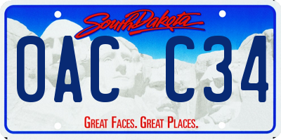 SD license plate 0ACC34