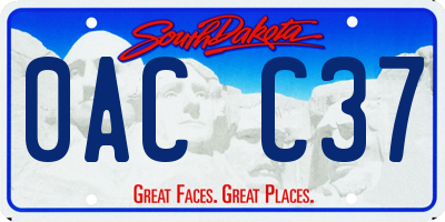 SD license plate 0ACC37