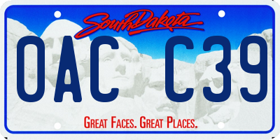 SD license plate 0ACC39