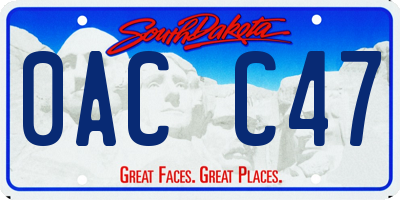 SD license plate 0ACC47