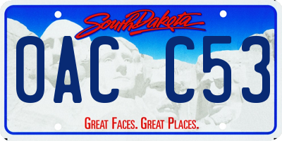 SD license plate 0ACC53