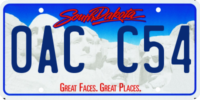 SD license plate 0ACC54