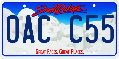 SD license plate 0ACC55