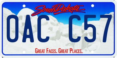 SD license plate 0ACC57