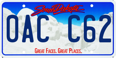 SD license plate 0ACC62