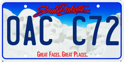 SD license plate 0ACC72