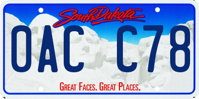 SD license plate 0ACC78