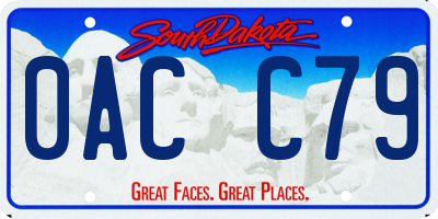 SD license plate 0ACC79