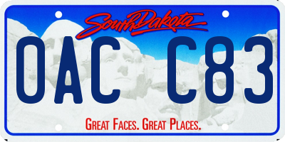 SD license plate 0ACC83