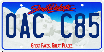 SD license plate 0ACC85