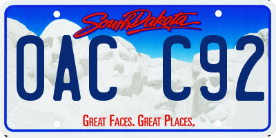 SD license plate 0ACC92