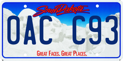 SD license plate 0ACC93