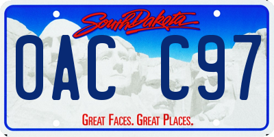 SD license plate 0ACC97